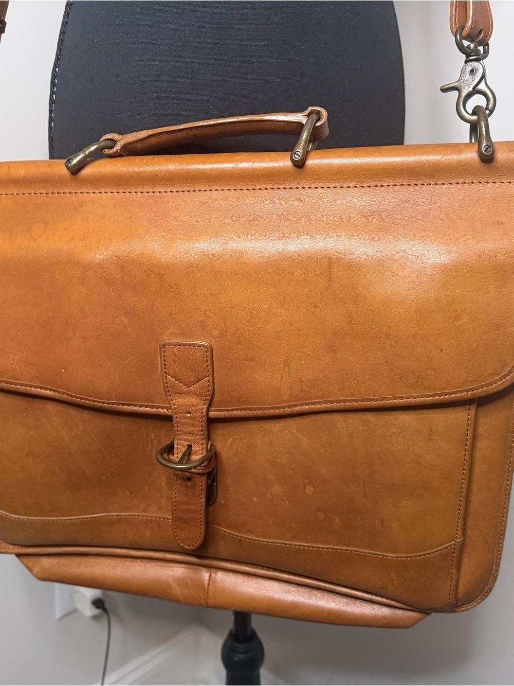 Vintage brown leather, L.L. Bean satchel
